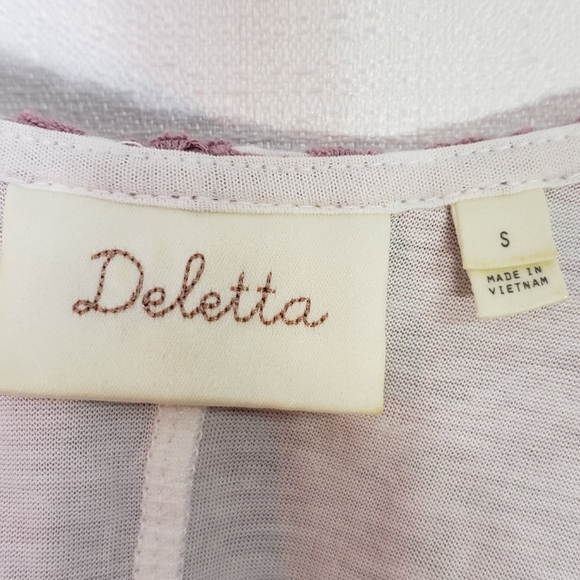 Daletta Purple Lace Tank Blouse Small - Picture 4 of 4